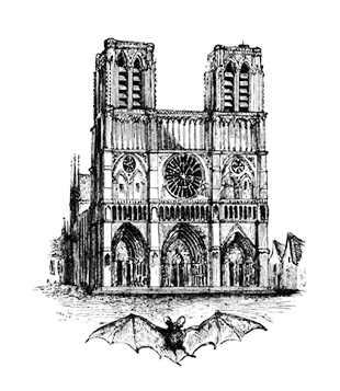 gravure de la cathedrale de notre-dame